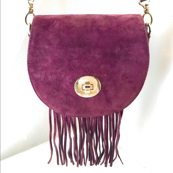 100% Suede Fringe Bag - NWOT - Picture 3 of 8